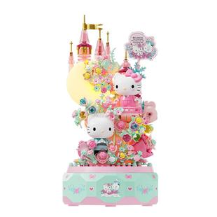 月光社三丽鸥哈喽hellokitty八音乐盒积木手工diy玩具情人节礼物
