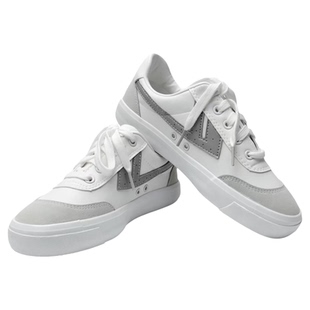 深圳中学生校鞋统一白色回力鞋皮面防泼水乳胶鞋垫软轻弹性易打理