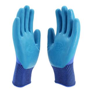 回力劳保耐磨压纹防水耐油防滑劳动工作防护工地建筑胶皮橡胶手套