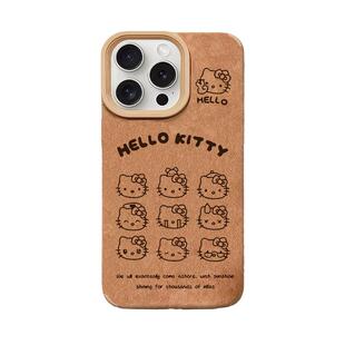 HelloKitty适用苹果17手机壳iphone15凯蒂猫14promax美拉德13pro翻毛皮12棕色11可爱plus卡通ip少女por超火套