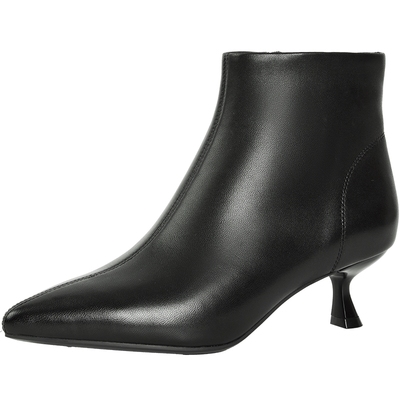 百田森超软羊皮韩系小踝靴