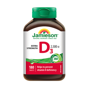 Jamieson健美生维生素D3成人维D3 2500iu维他命2500iu片VD3