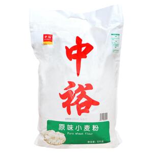中裕面粉 原味小麦粉5kg包子馒头食品水饺通用山东小麦粉中筋面粉