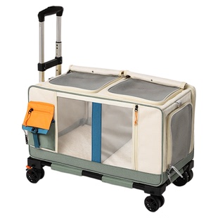 猫包外出便携猫咪猫箱航空箱双猫两只缅因大容量行李箱宠物拉杆箱