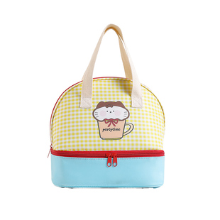 多巴胺双层保温饭盒袋加厚铝箔学生上班族带午餐大容量手提便当包