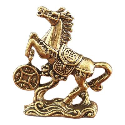 纯黄铜踩钱马摆件马到成功财源广进生肖马摆饰装饰铜工艺品礼品
