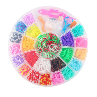 22格手工织布机橡皮筋彩虹编织器橡皮筋DIY益智儿童玩具编织手链