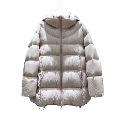 韩系奶芙芙甜美减龄羽绒服女中长款2025冬季新款90白鸭绒外套宽松