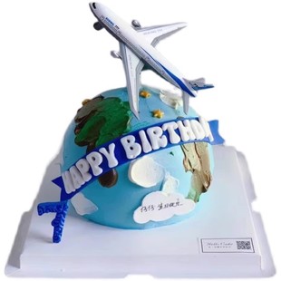 儿童生日蛋糕装饰摆件合金飞机战斗机模型有回力航天飞机蛋糕配件
