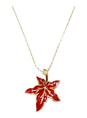 18K金枫叶锁骨链轻奢高级感