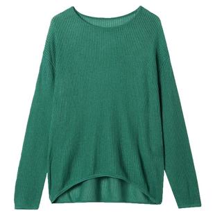 奥特莱斯品牌折扣 MO秋装新款 简约打底上衣套头长袖微弹针织衫女