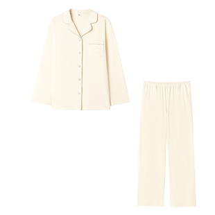 爱美丽无毛撸猫绒不沾毛秋冬家居服翻领长袖长裤可外穿睡衣套装女