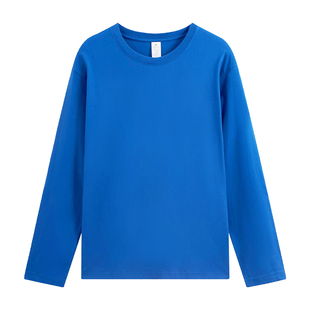 儿童纯棉长袖t恤定制logo印字幼儿园学生班服活动表演diy衣服订做