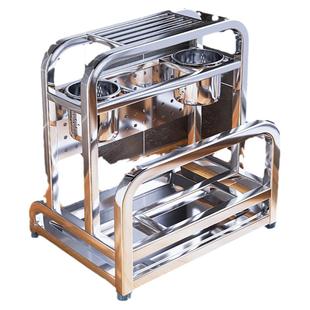 304不锈钢厨房刀架置物架多功能砧板菜板放置架子刀具收纳架一体