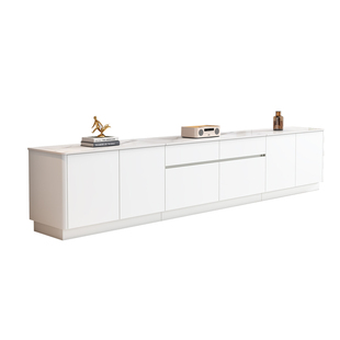 实木电视柜现代简约落地一体岩板储物柜可定制小户型轻奢电视机柜