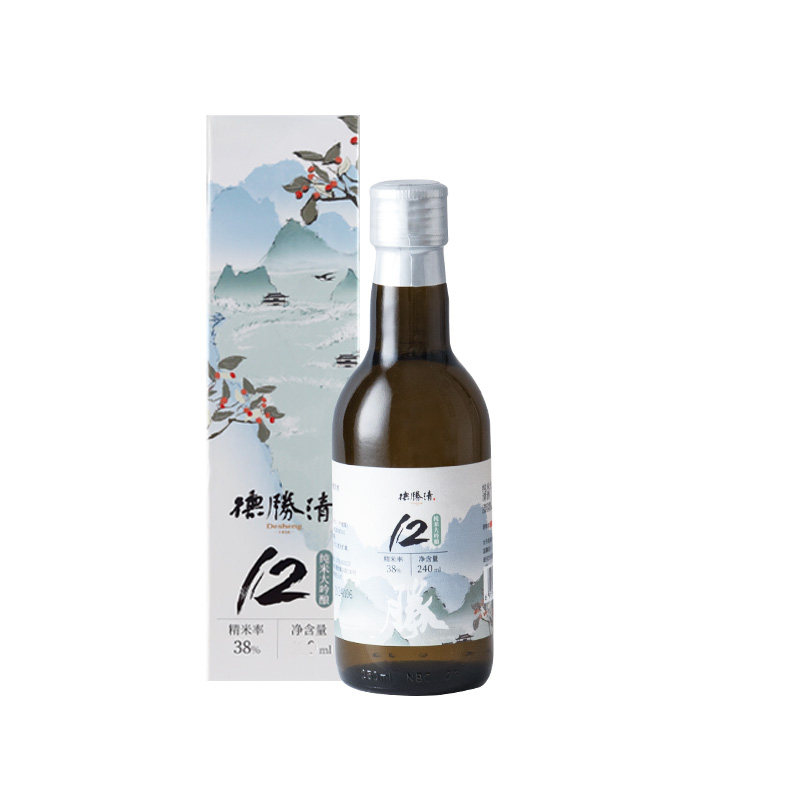 德胜清纯米大吟酿38清墨胧胧240ml国产清酒三割八分12度 送礼