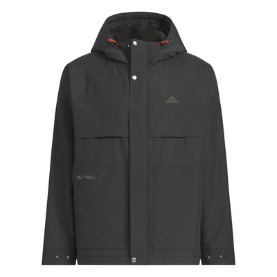 男子加绒保暖防风连帽工装外套