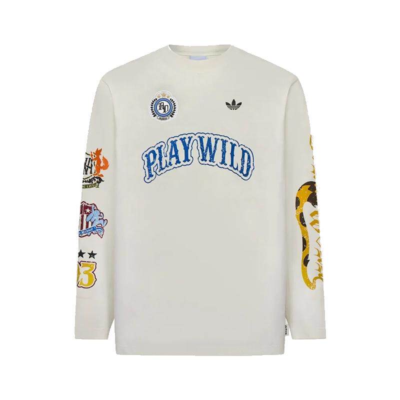 Adidas阿迪达斯三叶草男装2026冬季新款WILD LS TE休闲长袖KX4895