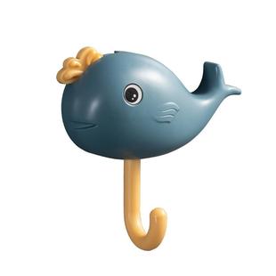 创意萌趣小鲸鱼钥匙挂钩免打孔浴室卧室门后挂钩墙壁强力粘胶挂钩