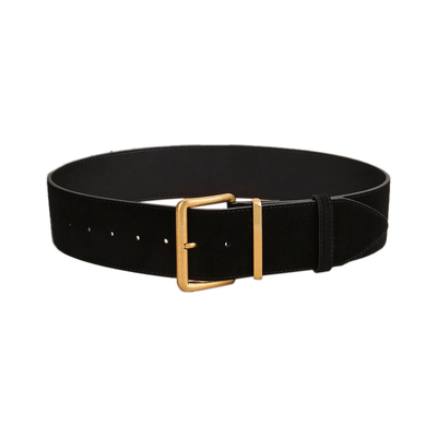 简束气质腰封复古磨砂皮女士真皮腰带反绒牛皮皮带搭配外套西装