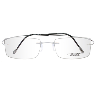 奥地利商务斯文纯钛诗乐眼镜架无框超轻大脸眼镜框男近视金丝5515