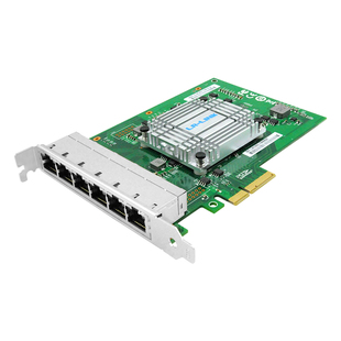 LR-LINK联瑞原厂原装PCIex4千兆六口i350-T6服务器网卡英特尔(Intel)I350芯片工业相机GigE采集卡LRES2006PT