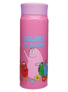 现货日本购回正品巴巴爸爸colors in bloom粉红色480毫升保温水杯