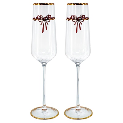 [新年礼物]俄皇LOMONOSOV水晶玻璃缤纷假日香槟杯高档红酒高脚杯