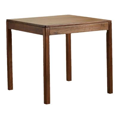 yamoo正方形黑胡桃木北欧方餐桌