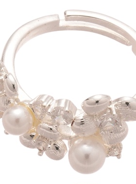 镂空蕾丝织纹花朵戒指