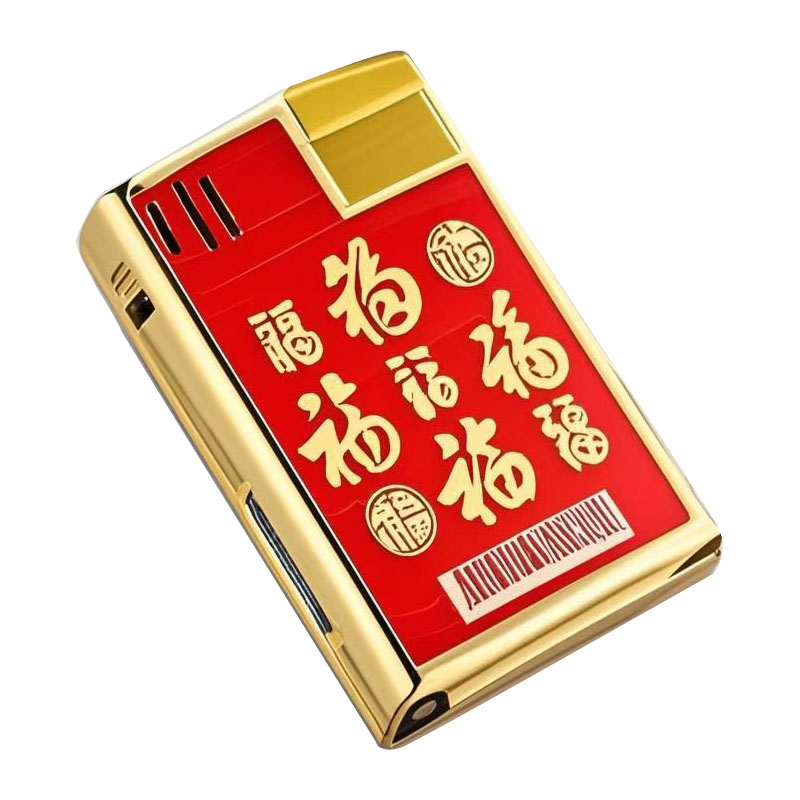 个性创意2026年新款正品蓝焰直冲宽版防风直冲打火机批发定制订做