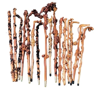 云南黑果木红茶树原生象形新品实木拐杖一体禅杖根雕文玩收藏摆件