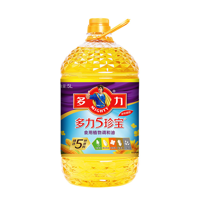 【官方旗舰店】多力5珍宝植物调和油5L非转基因健康家用食用油