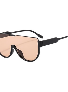 时尚大框连体镜片太阳镜女大脸显瘦男欧美风防紫外线遮阳高清墨镜