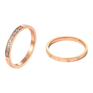 英国 【设计师】Cookie Kiss 罗马数字戒指18K玫瑰金情侣食指对戒