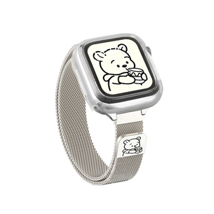 适用iwatchs11表带新品金属磁吸女款苹果s10腕带夏天超好看腕表applewatchs9手表带高级感se3系列s8女士7手链