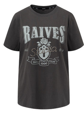RAIVE玫瑰徽章logo印花T恤