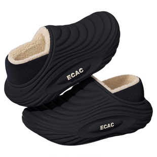 防水男士棉拖鞋冬季棉鞋男2025新款加绒加厚包跟厚底防滑保暖外穿