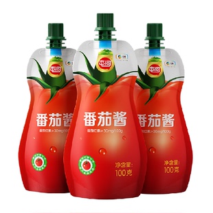 中粮屯河番茄酱100g*3袋番茄膏儿童小包装番茄沙司番茄块番茄丁