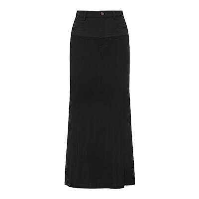 拼接直筒半裙直筒半裙