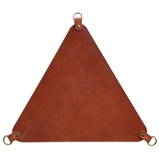 bushcraft户外露营复古三角牛皮桌野营桌BC便携式桌子牛皮茶桌