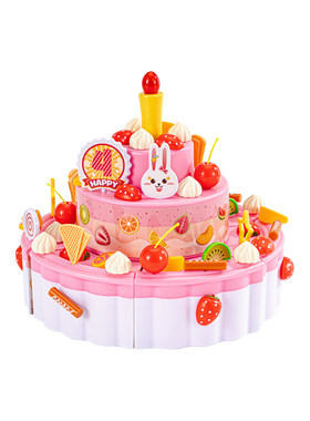 知识花园女孩DIY生日蛋糕玩具