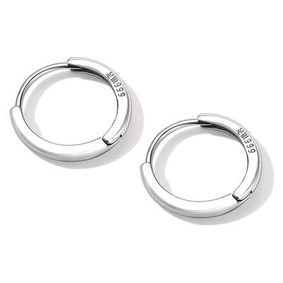 LNIEER999足银耳环耳圈男女通用