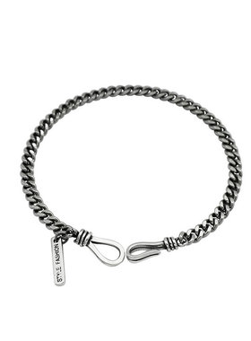 复古方牌纯银饰品手链