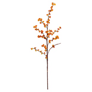 新中式南蛇藤仿真合欢花发财果假花插花客厅干花装饰摆件侘寂禅意