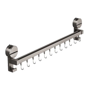 吸盘厨房置物架挂钩挂架免打孔挂杆锅铲勺子壁挂式收纳架承重刀具