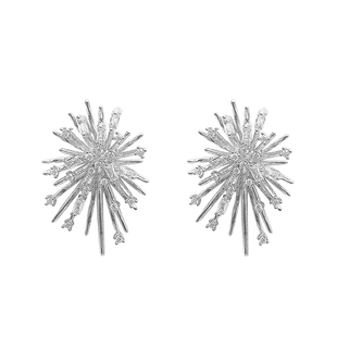 「焰火」夸张烟花耳环蚊香盘耳夹无耳洞女烟火耳饰独特漂亮小耳钉