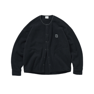 714street日系复古宽松卫衣开衫 2025秋冬款潮牌羊羔绒夹克外套男