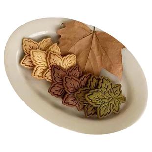 ins枫叶卡通饼干模具树叶黄油曲奇翻糖3d立体按压式印花烘焙工具