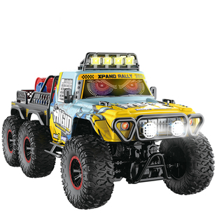 超大号1比8遥控六驱越野车儿童汽车玩具男孩rc高速攀爬车灯光音乐